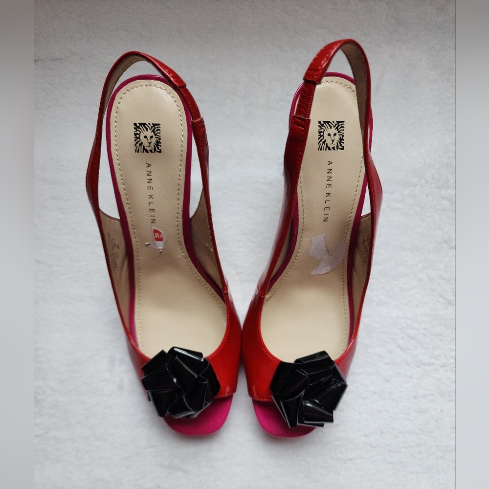 Anne Klein Patent Leather red and pink heels